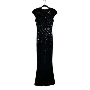 Talbot Runhof Black Sequin Mermaid Gown